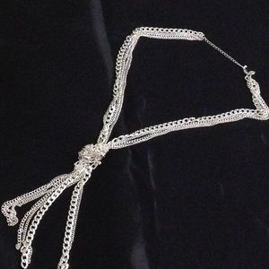 Silver statement necklace